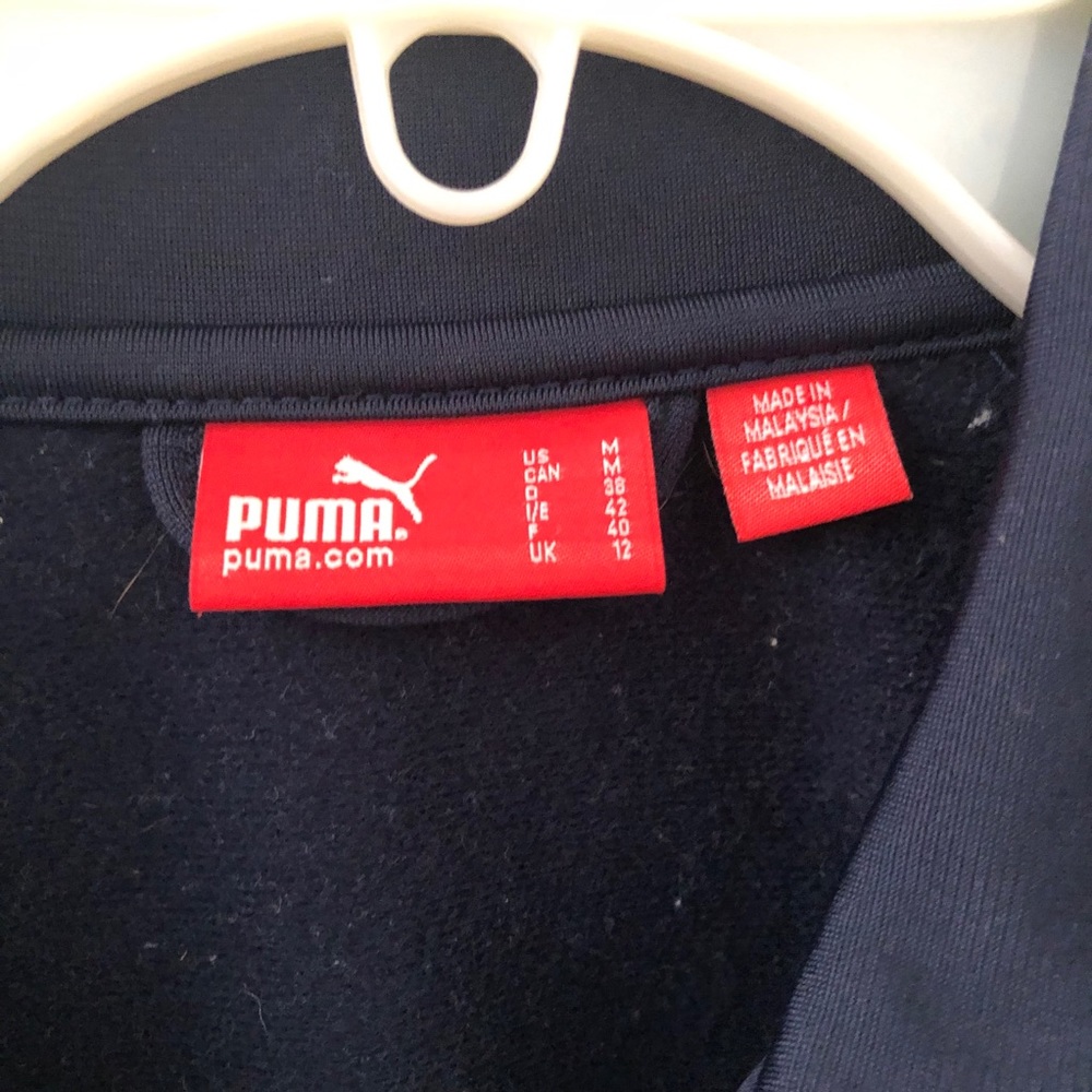 Puma Medium Navy Blue Zip Up Track Jacket - Picture 2 of 3